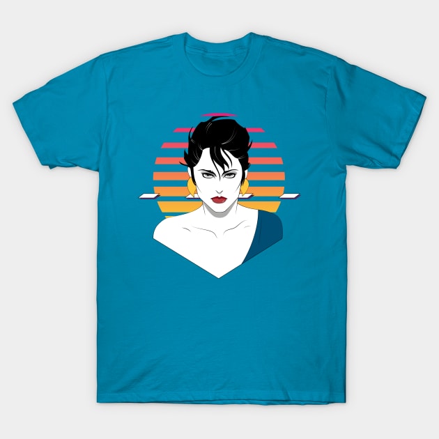 Nagel-style Vaporwave Portrait T-Shirt by OldSalt